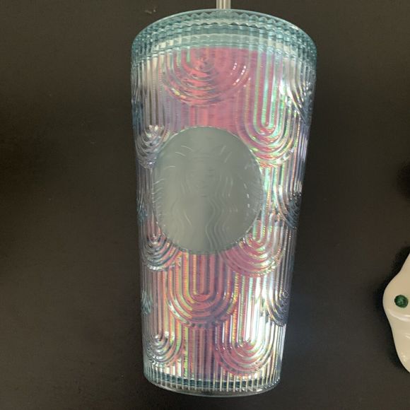 Starbucks Spring 2022 Mermaid Iridescent Holographic Wave Cold Cup Tumbler 16oz - Picture 5 of 8